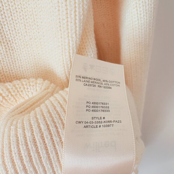 Aritzia Wilfred Montpellier Merino Wool Turtleneck Sweater White Birch Size XS - Picture 11 of 11